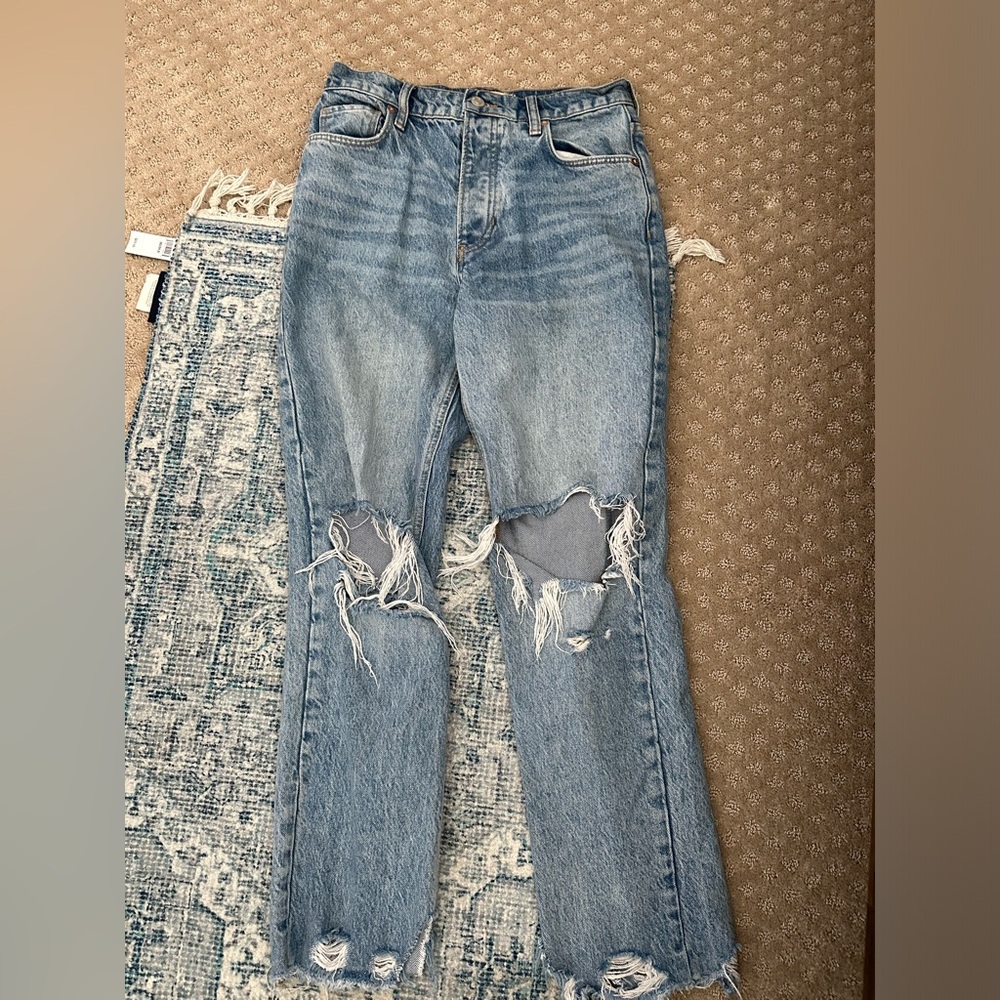 Distressed free people jeans